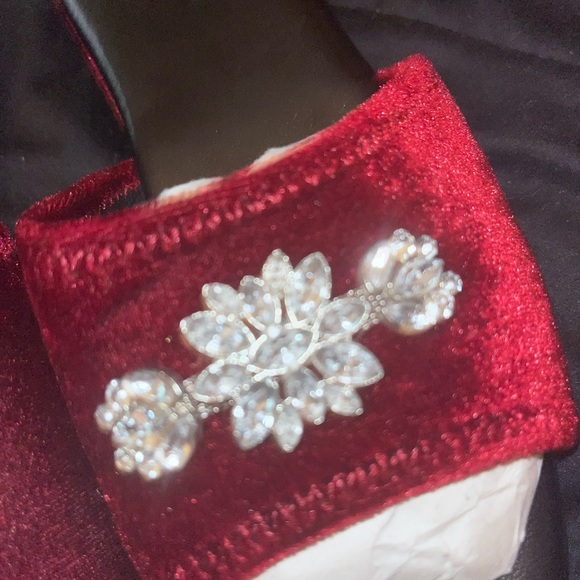 Velvet Embellished Slippers - Picture 3 of 4